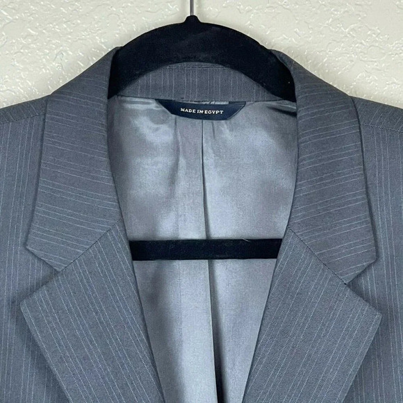 Banana Republic Suit Jacket Men's Sz 46R Three-Button Notch Lapel Pinstripe Gray - Picture 5 of 9